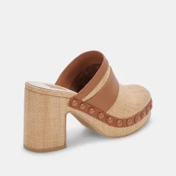 Carmac Heels Lt Natural Raffia