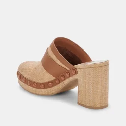 Carmac Heels Lt Natural Raffia