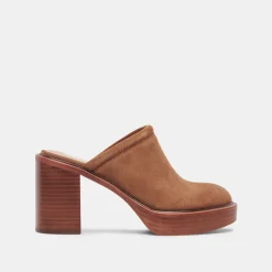 Castel Heels Chestnut Suede