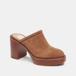Castel Heels Chestnut Suede