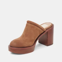Castel Heels Chestnut Suede