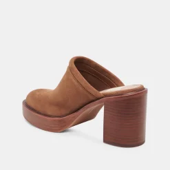 Castel Heels Chestnut Suede