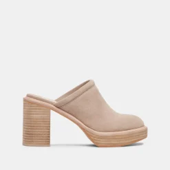 Castel Heels Taupe Suede