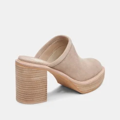 Castel Heels Taupe Suede