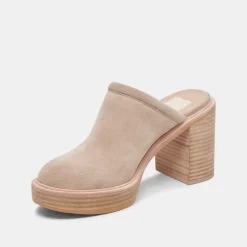 Castel Heels Taupe Suede