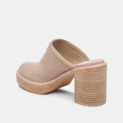 Castel Heels Taupe Suede