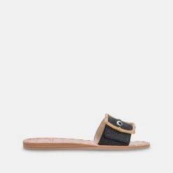 Dasa Sandals Black Raffia