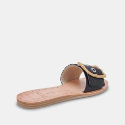 Dasa Sandals Black Raffia