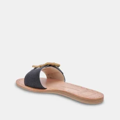 Dasa Sandals Black Raffia