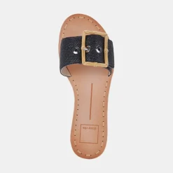 Dasa Sandals Black Raffia