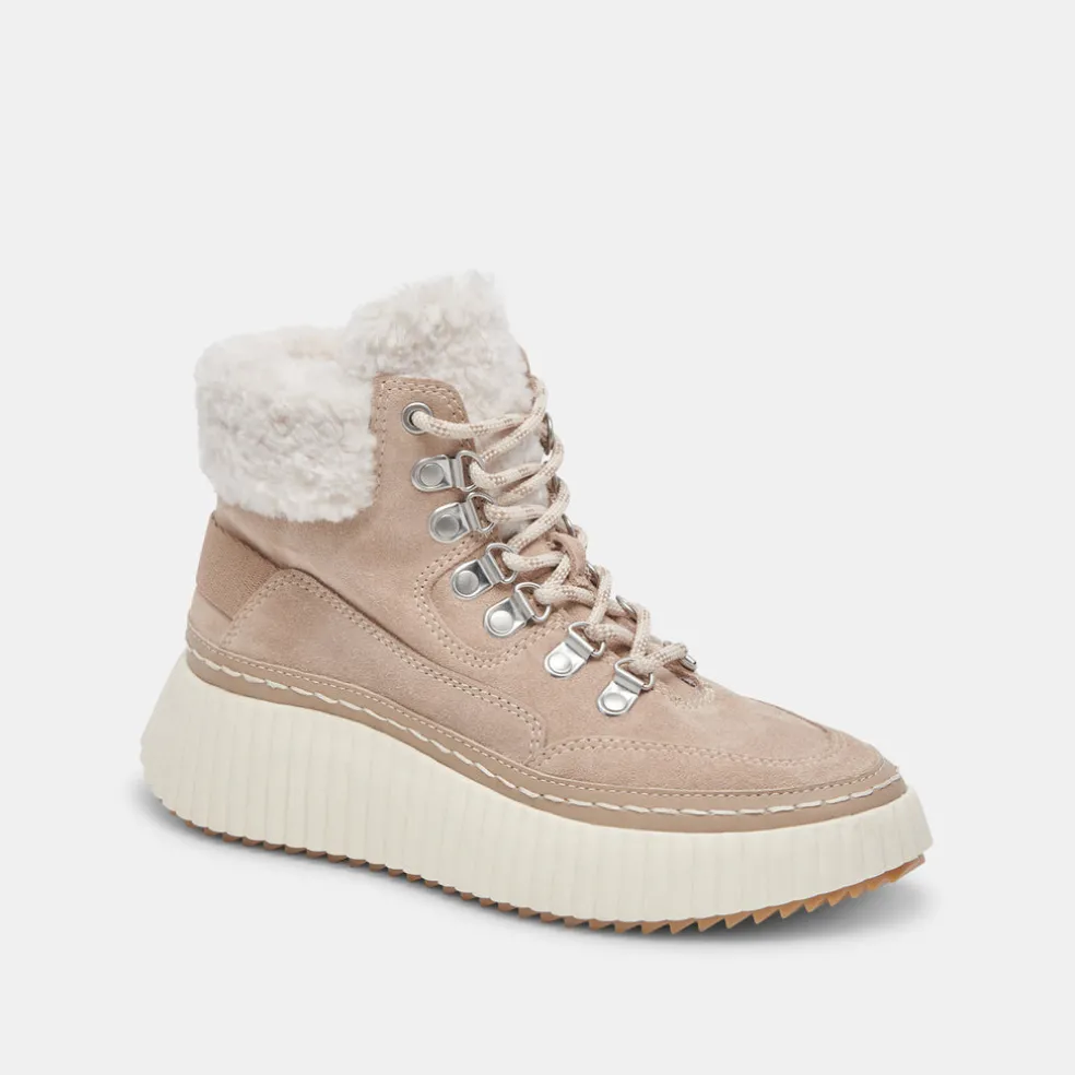 Debbie Plush Sneakers Taupe Suede