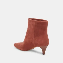 Dee Booties Cinnamon Suede