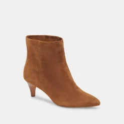 Dee Wide Booties Brown Suede