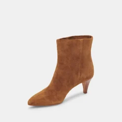 Dee Wide Booties Brown Suede