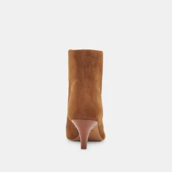 Dee Wide Booties Brown Suede