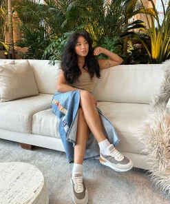 Dolce Vita X Greats Evana Sneakers Taupe Multi Suede