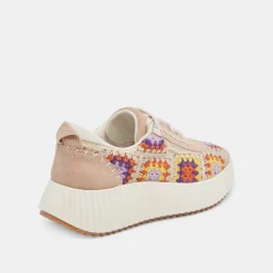 Dolen Crochet Sneakers Purple Floral Crochet