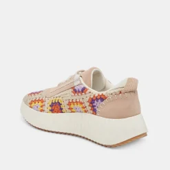 Dolen Crochet Sneakers Purple Floral Crochet