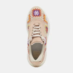 Dolen Crochet Sneakers Purple Floral Crochet