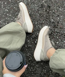 Dolen Nylon Sneakers Dk Taupe Nylon