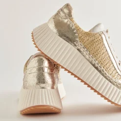 Dolen Sneakers Gold Knit