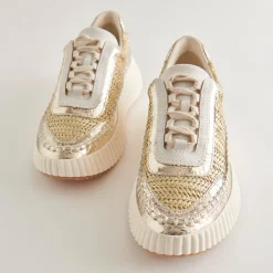 Dolen Sneakers Gold Knit