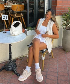 Dolen Sneakers Ivory Multi Woven