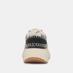 Dolen Sneakers White Black Woven