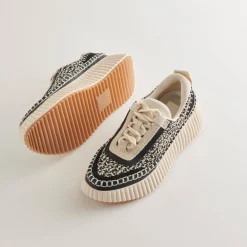 Dolen Sneakers White Black Woven