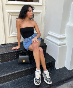 Dolen Sneakers White Black Woven