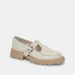 Ebbie Flats Ivory Patent Leather