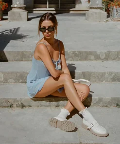 Ebbie Flats Ivory Patent Leather