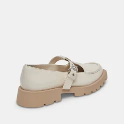 Ebbie Flats Ivory Patent Leather