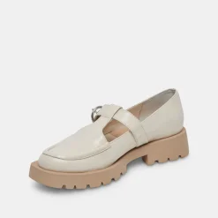 Ebbie Flats Ivory Patent Leather