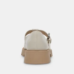 Ebbie Flats Ivory Patent Leather