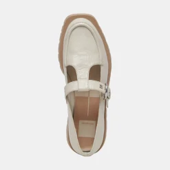 Ebbie Flats Ivory Patent Leather