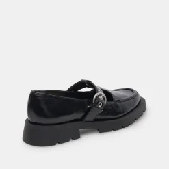 Ebbie Flats Midnight Patent Leather