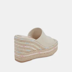 Elaria Wedges Ivory Leather