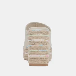 Elaria Wedges Ivory Leather