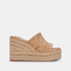 Elaria Wedges Natural Cork