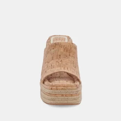 Elaria Wedges Natural Cork