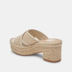 Eldora Heels Natural White Raffia