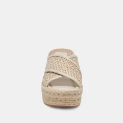 Eldora Heels Natural White Raffia
