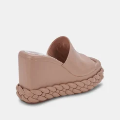 Elene Wedges Cafe Leather