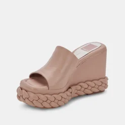 Elene Wedges Cafe Leather