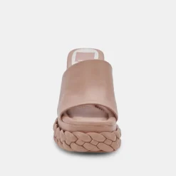 Elene Wedges Cafe Leather