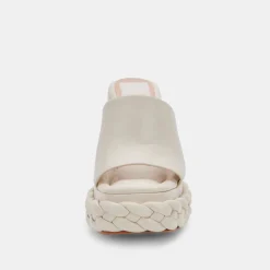 Elene Wedges Ivory Leather