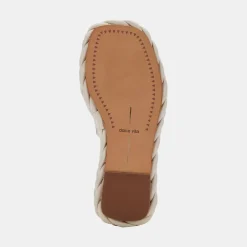 Elene Wedges Ivory Leather