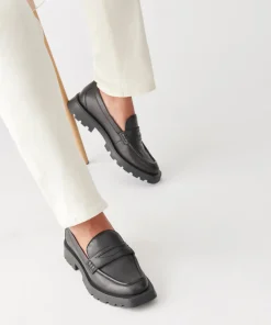 Elias Flats Black Leather