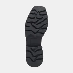 Elias Flats Black White Crinkle Patent